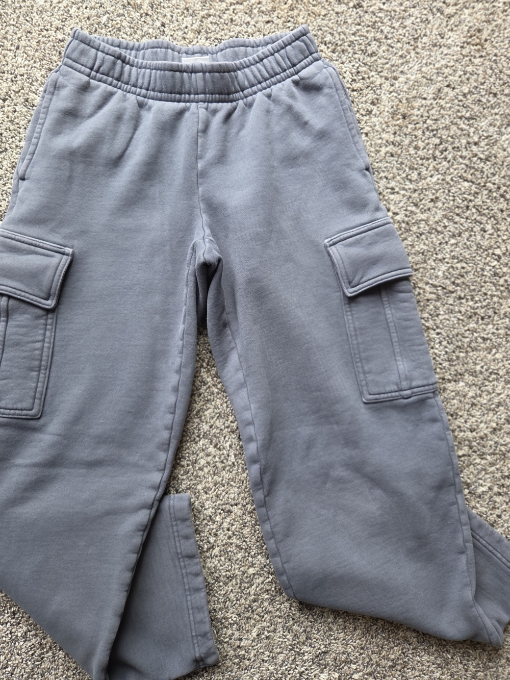 Kids Gray Cargo Sweatpants - Soft Elastic Waist